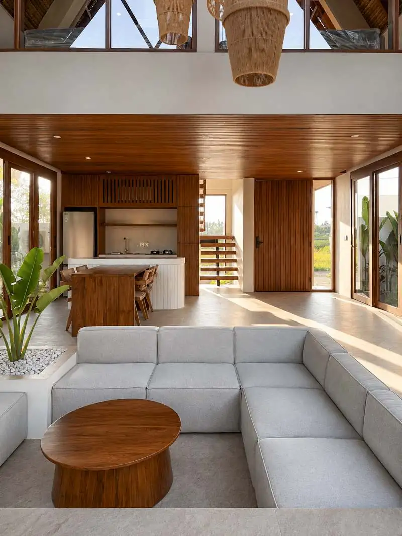 Living room opening onto the garden
